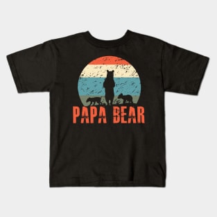 Father fathers day dad bear Kids T-Shirt